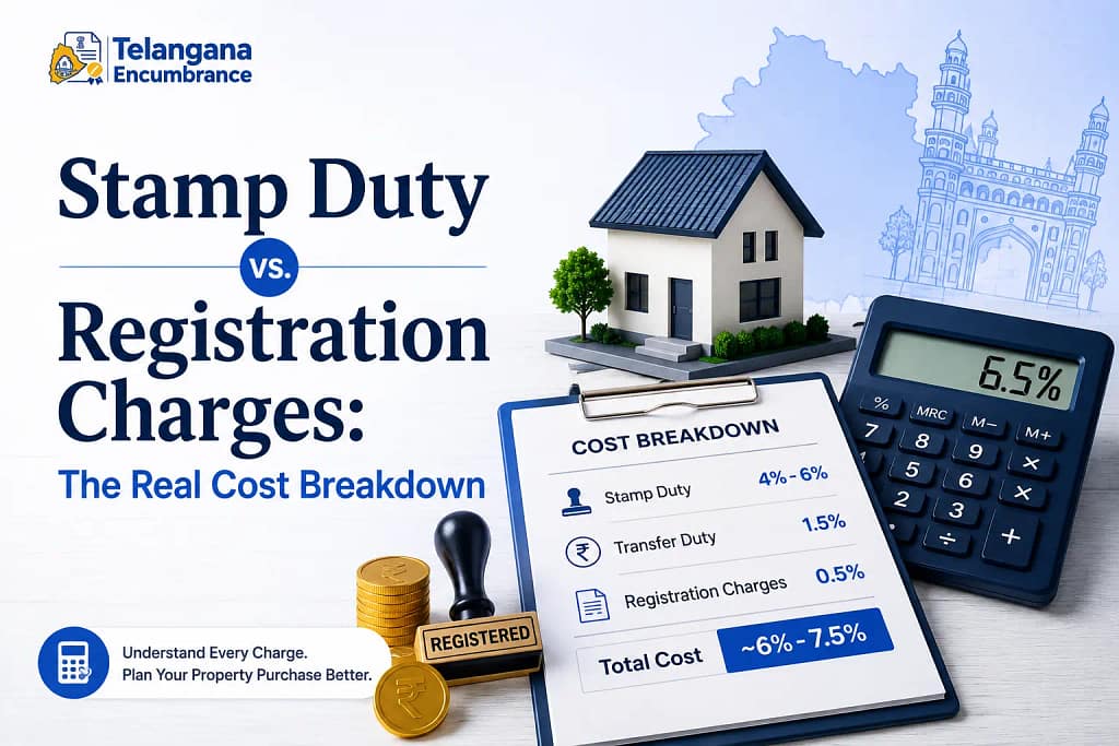 Stamp duty vs registration charges in Telangana property registration