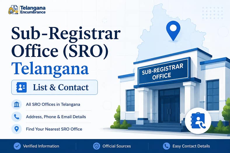 Sub-Registrar Office (SRO) Telangana list and contact details