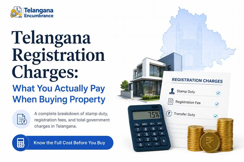 Telangana registration charges for property buying, including stamp duty, registration fee and transfer duty